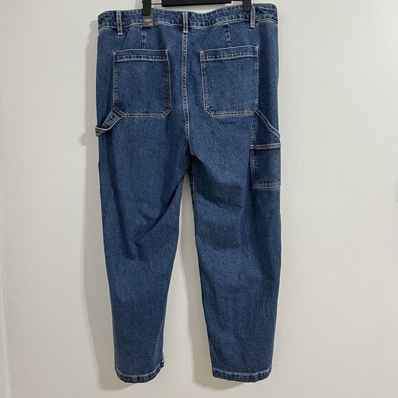 High Rise Carpenter Classic Denim Jeans Size 16 Regular Blue Country Farm Work - Picture 2 of 8